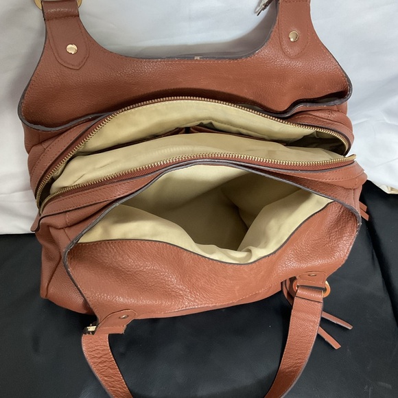 Lodis Tan Leather Shoulder Bag - Picture 6 of 16